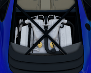 The engine bay of the XJ220 - Special Edition.