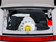 The engine bay of the 911 Turbo No. 1.