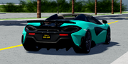 The rear end of the 600LT Spider.
