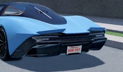 The Speedtail with its active aero flaps enabled.