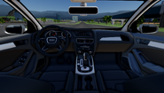View of the front section of the interior of the A4 Limousine.
