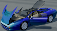 The XJ220 - Special Edition with all of its parts opened.