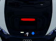 The frunk of the RS e-tron GT.