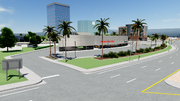 Another angle of the Cars & Motorcycle Dealership featuring the second new entrance from US Highway 99.