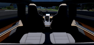 Interior view of the Taycan Cross Turismo.