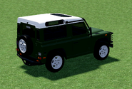 The rear of the Defender 90.