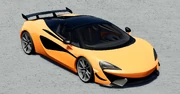 The 570s Spider with its bodykit equipped.