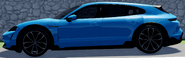 Side view of the Taycan Cross Turismo.