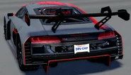 Rear view of the R8 LMS GT3 evo II.