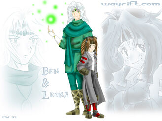 Ben and Leona Wayrift desktop artwork. Drawn 2003.