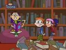 Dana, Todd, and Maurecia are in the Wayside School library.