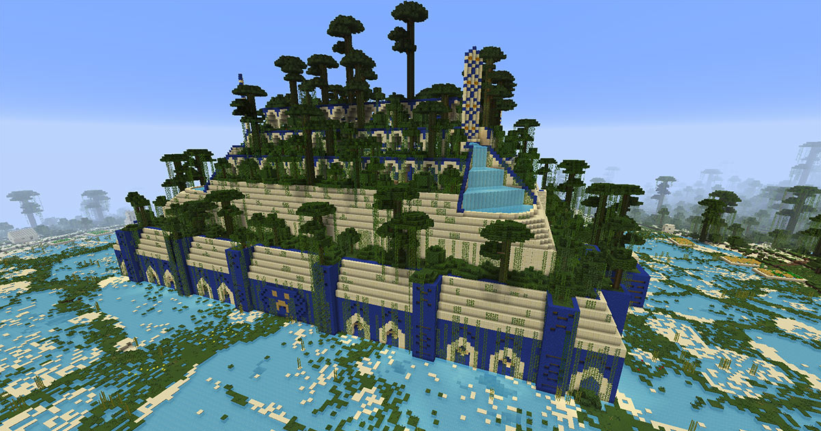 the hanging gardens of babylon minecraft