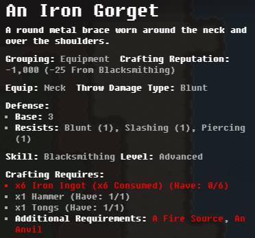 Iron Gorget | Wayward Wiki | Fandom