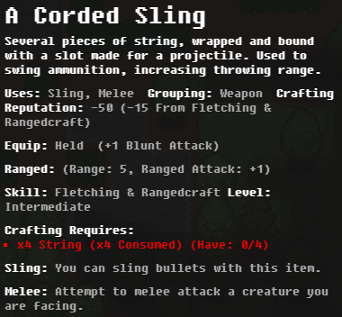 Corded Sling | Wayward Wiki | Fandom