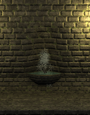 A harmless looking fountain. Looks can be deceiving.