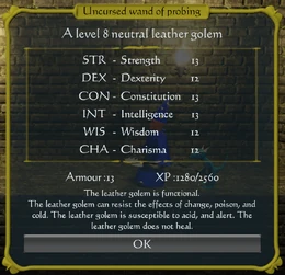 Probing LeatherGolem