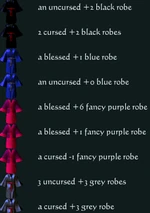 Assortment of robes.