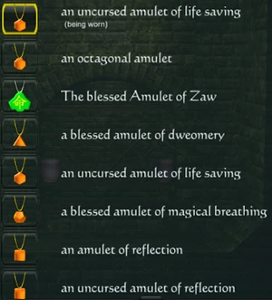 An assortment of amulets.