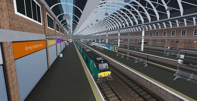 A Class 68 and a Class 158 at Norwich Central.