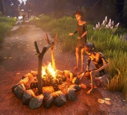 Two Wastrellettes by the Campfire.