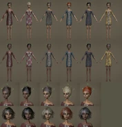 Female Wastrels character models, by Tito Belgrave.