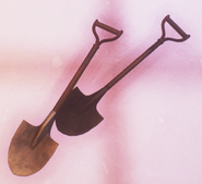 A Shovel (Left) and a Rusty Shovel (Right)