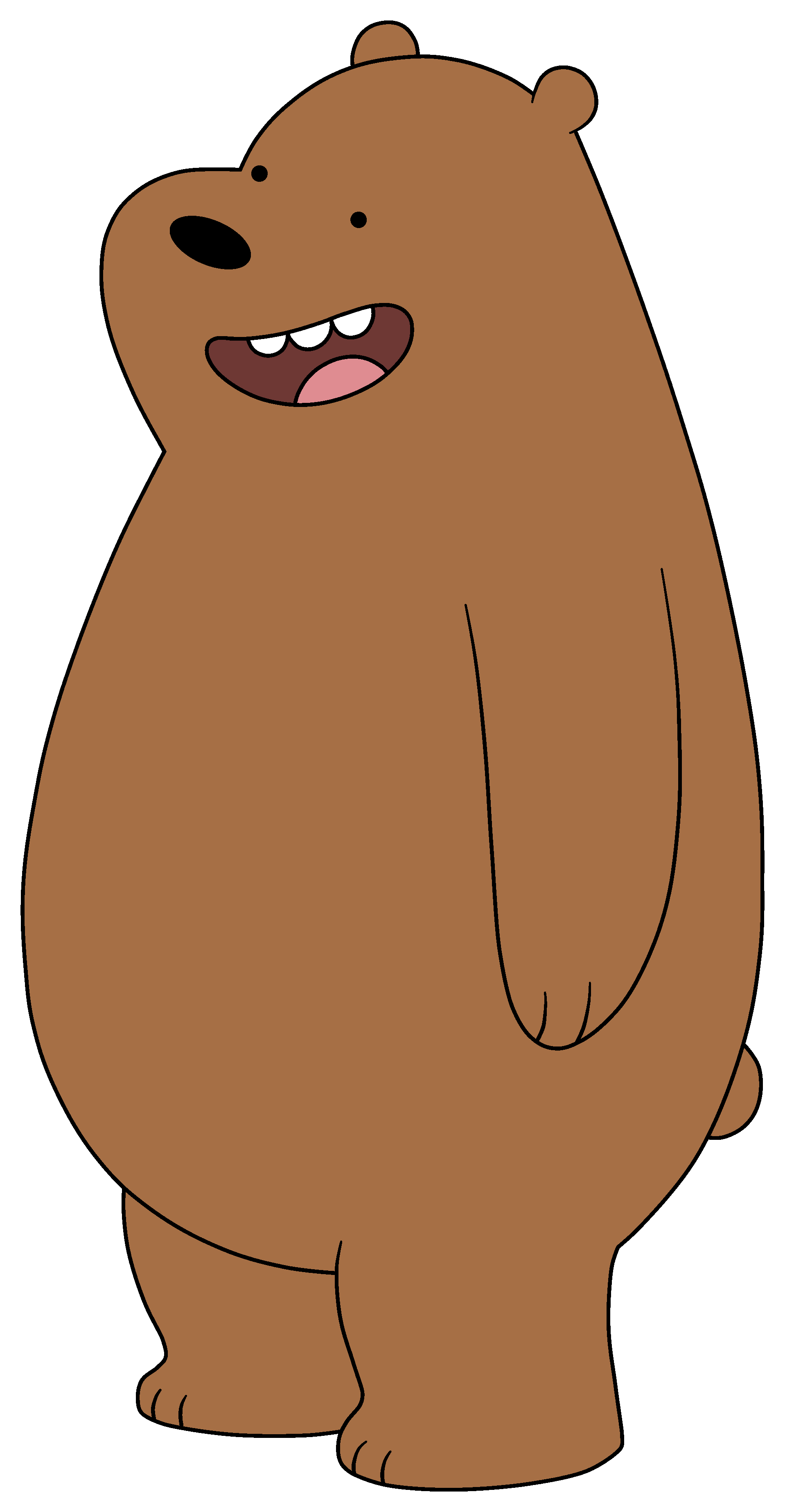 Bear Standing Up Roaring Cartoon 