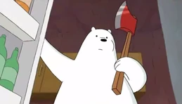 Gấu Trắng với rìu của cậu.