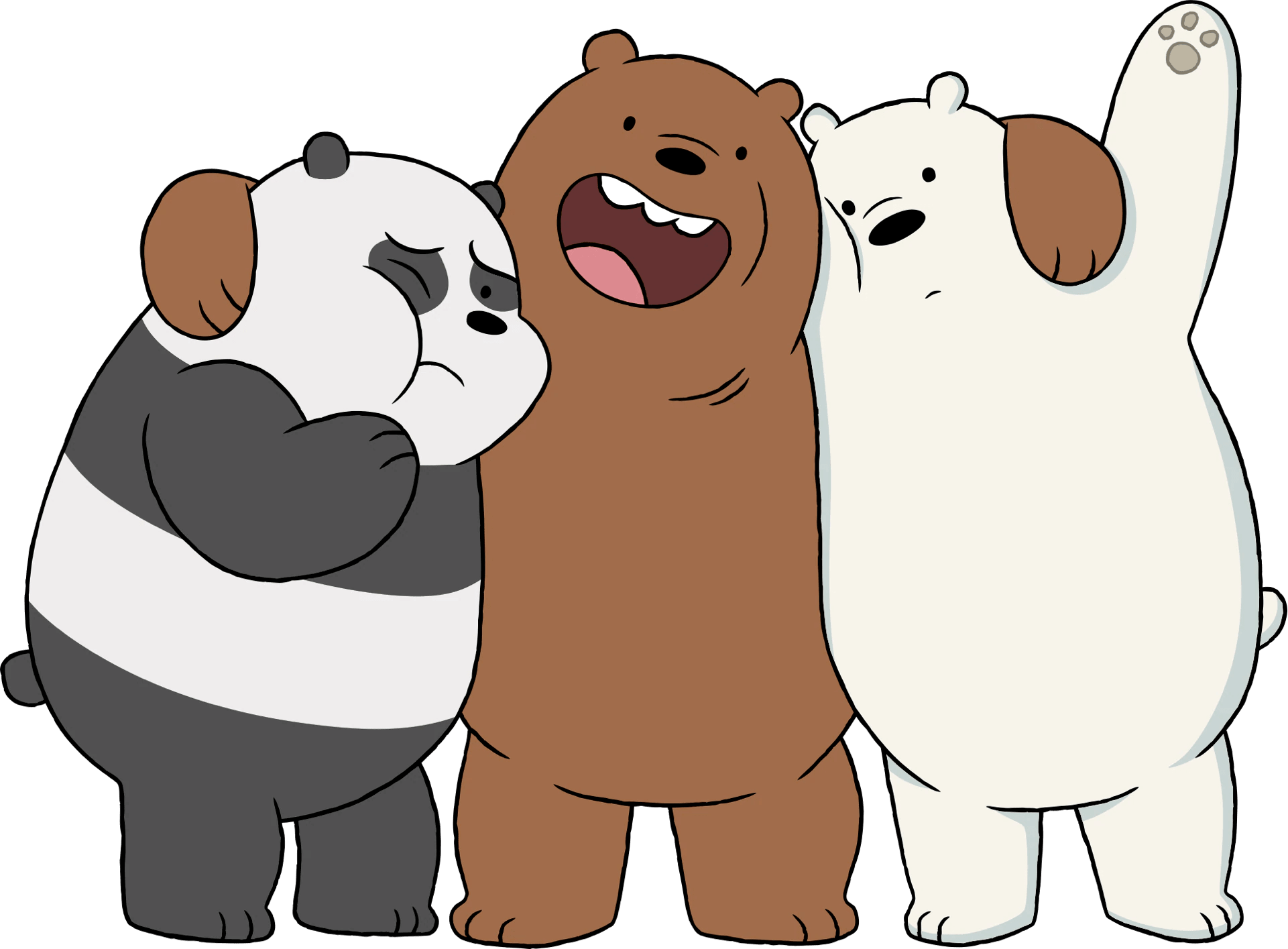 Bare bears. We bare Bears Гризли. Мультяшные медведи.