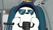 Ice Bear flies the plane to safety.
