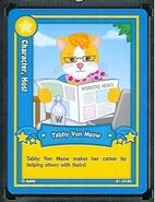 Tabby on a Trading Card