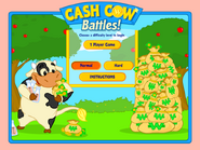 Cash Cow's original title screen, seen in Cash Cow Battles!