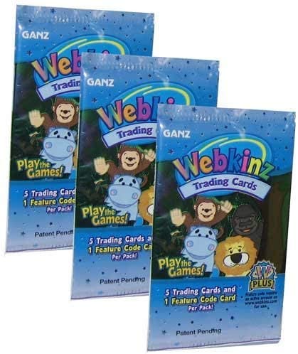 Each pack includes 5 Trading Cards GANZ Webkinz Trading Cards 1 Feature Code 