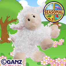 Ganz Webkinz Lamb New  Easter Plush 