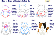How to Draw a Signature Calico Cat.