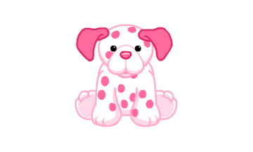 Webkinz pink and white dog 2025