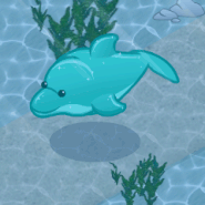 Seafoam Sparkle Dolphin Gif