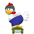 Skateboarding Chicken Figure (Virtual Only)