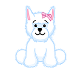 webkinz pink and white dog