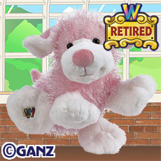 Ganz Webkinz Pink and White Dog HM228 Plush Puppy Dog NO Code 