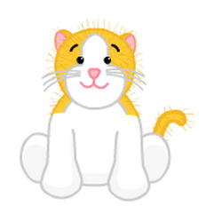 Webkinz gold and 2024 white cat