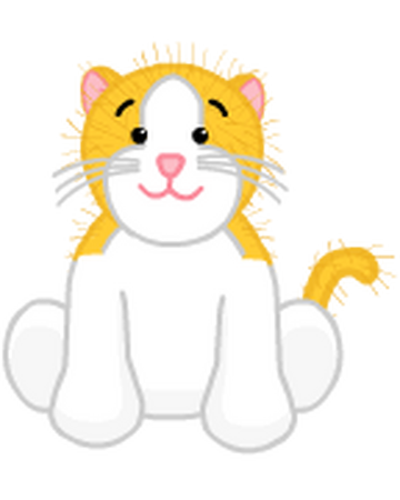 webkinz gold and white cat