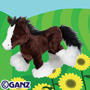 Clydesdale Horse Plush Pet