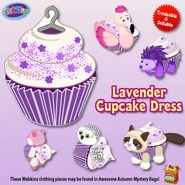 As seen in a promo for the Lavender Cupcake Dress