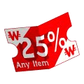 W-Shop Coupon: 25% off any item