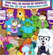 2014-Election.png (807 KB) The 2014 candidates of Kinzville's first mayoral election, pictured with Ella McWoof.