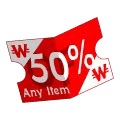 W-Shop Coupon: 50% off any item