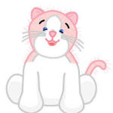 webkinz gold and white cat