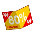 W-Shop Coupon: Crayons 80% Off