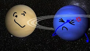 Neptune facepalming at Venus